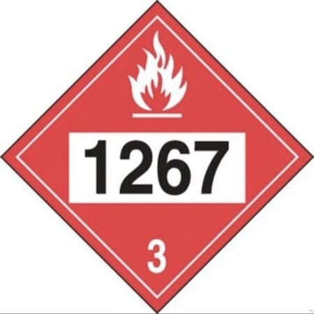 Accuform 4DIGIT DOT PLACARDS HAZARD CLASS 3 MPL739CT100 MPL739CT100